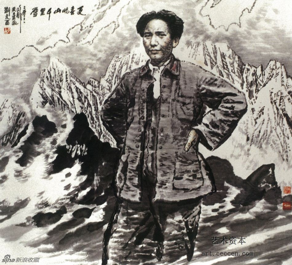 更喜岷山千里雪 140cm×150cm 2001年